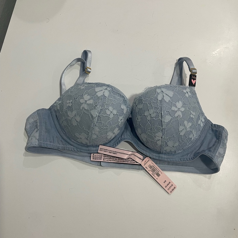 Victoria's Secret Soft Blue Lace Bra